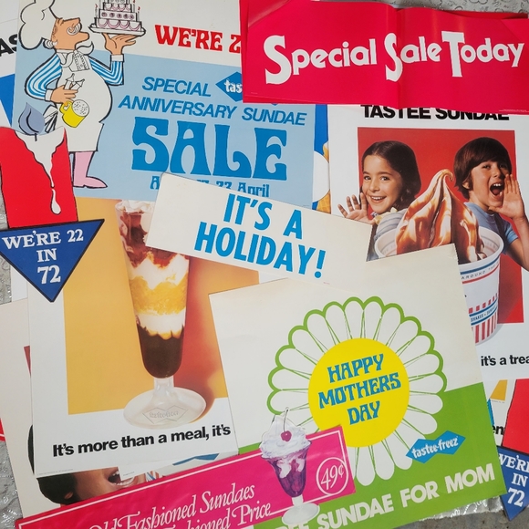 25+ Vintage Tastee Freez Posters Signs Restaurant Advertising Kitchen Bar Decor - Picture 2 of 5